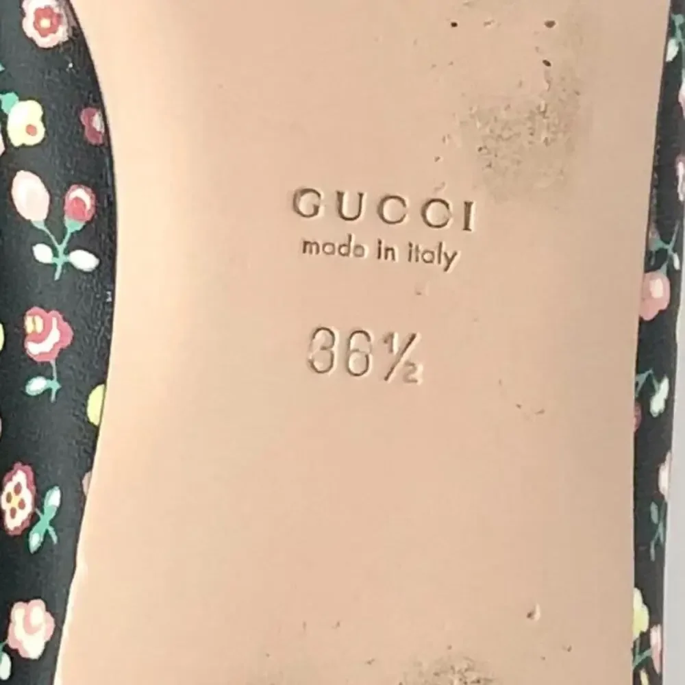 Gucci x Liberty Floral Horsebit Maryjane Pointed Toe Ballet Flats 36.5 - Picture 7 of 8